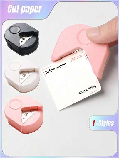 1 pezzo Taglierina angoli rotondi, Strumento smusso R4, Arrotondatore di foto e carta, Taglierina angoli per film plastificante, Rifilatore angoli per biglietti, Forniture scolastiche per il rientro a scuola