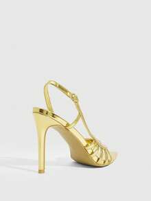 CUCCOO SZL Sandalias de tacón para mujer - Dorado - Ver 7