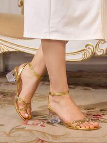 CUCCOO TILAWA 女士高跟凉鞋 - 金色 - 查看 5