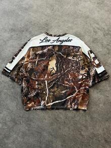 Manfinity Dauomo 休闲时尚男士V领短袖88印花夏季百搭T恤 - 綠色 - 查看 6