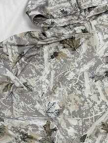 DAZY Women's Street Style Bare Tree Branch & Leaf Print Sweatshirt Sweatshirt - Army Green - View 4