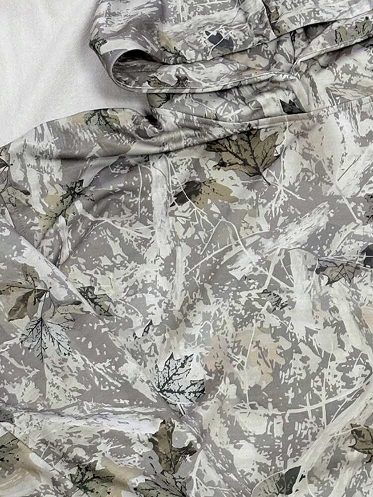 Women's Street Style Bare Tree Branch & Leaf Print Sweatshirt Sweatshirt