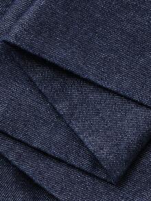 Livesso 复古水洗蓝色休闲修身街头音乐节时尚V领收腰优雅通勤女式牛仔连衣裙，春夏款 - 深色水洗藍 - 查看 7