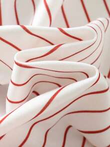 SHEIN Áo liền quần thể thao mùa hè dễ thương cho bé sơ sinh, kiểu dáng unisex, in chữ và sọc. - Nhiều màu - Xem 9