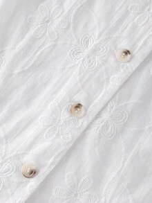 GlowEve CURVE Áo blazer nữ cỡ lớn, kiểu dáng thanh lịch, thường ngày, chất liệu jacquard, không tay, màu trơn, dáng mỏng. - trắng - Xem 3
