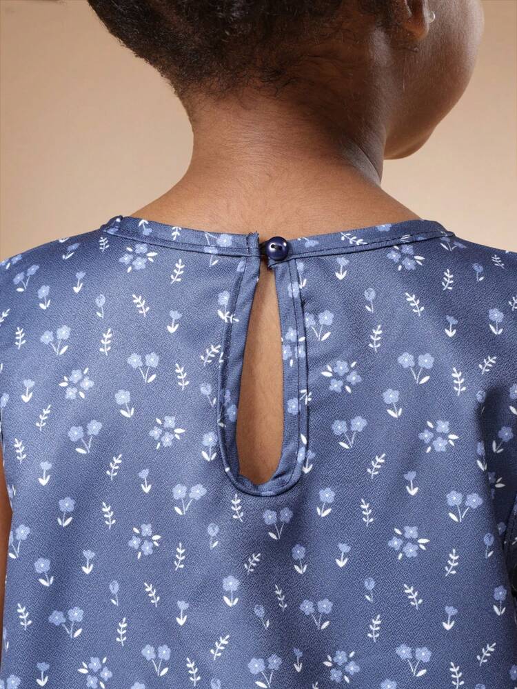 Girls Sleeveless Floral Tank Top Wide Leg Palazzo Pants Two Piece Summer Co-Ord Set Casual Outfit