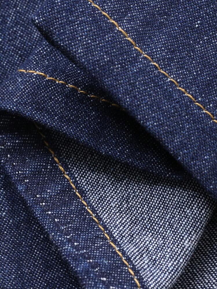 Women's Fashion Waist Cinched Denim Top & Flare Leg Pants Set