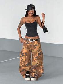 StreetHx Women's Grey Ribbed Washed Crop Top, Square Neck, Fitted Waist, Street Wear, Invisible Shoulder Strap Design, Retro Punk Rock, Suitable For Vacation, Music Festival, Sexy - Grey - View 2