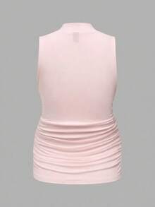 Modmama Maternity Solid Color Pleated Collar Fitted Casual Everyday Top - Multicolor - View 9