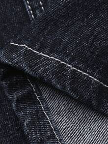 DAZY Women's Asymmetric Hem Casual Commuter Versatile Denim Skort - Blue - View 5