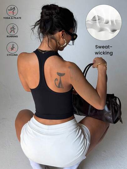 With My Calm Top deportivo sin costuras y ajustado, sexy, para yoga de mujer