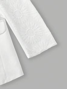 Manfinity VCAY Áo khoác blazer nam phối ren, kiểu dáng đơn giản, đa năng, thích hợp đi làm, đi nghỉ mát, đi biển, làm quà tặng cho chồng/bạn trai. Áo blazer trắng đơn giản, thời trang, áo khoác cưới trắng cho nam, tuxedo trắng, bộ vest trắng cho nam dự tiệc. - trắng - Xem 6