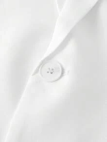 Manfinity VCAY Áo khoác blazer nam phối ren, kiểu dáng đơn giản, đa năng, thích hợp đi làm, đi nghỉ mát, đi biển, làm quà tặng cho chồng/bạn trai. Áo blazer trắng đơn giản, thời trang, áo khoác cưới trắng cho nam, tuxedo trắng, bộ vest trắng cho nam dự tiệc. - trắng - Xem 8