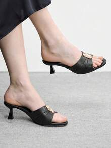 CUCCOO BIZCHIC Simple And Generous, Fashionable And Versatile, Casual Workplace Commuter Women's High-Heeled Sandals - Black - View 1