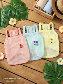 PETSIN Quần áo thú cưng mùa xuân mới, đồ dùng cho thú cưng, quần áo cho thú cưng, áo ba lỗ cho chó, áo thun cho mèo, trang phục cho gấu bông, trang phục cho động vật nhỏ, áo ba lỗ thường ngày mát mẻ, quần áo cho chó, quần áo cho mèo, áo ba lỗ hai mùa xuân hè mới. - Nhiều màu - Xem 15