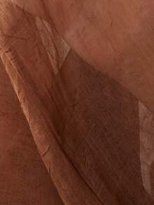 Aveloria Rosie 女士优雅通勤高腰宽松阔腿裤，免熨烫 - 棕色 - 查看 7