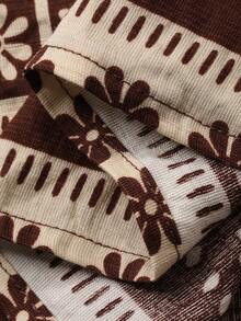 Vivie Lora Women's Bohemian Style Loose Long Sleeve Shirt - Burgundy - View 7