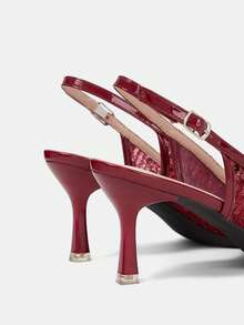 CUCCOO HITCHD Women Pumps Elegant Shoes Wedding Shoes - Burgundy - View 12