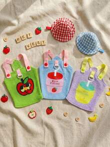 PETSIN Pet Spring New Dog Clothes Animal Supplies Pet Clothing Dog Tank Top Cat T-Shirt Teddy Outfits Small Animal Attire Casual Cool Tank Top Dog Clothes Cat Clothes Two-Season Spring & Summer New Tank Top - Multicolor - View 1