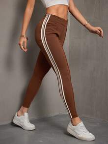 Jeanoix Women's Casual Minimalist Style Stretchy Skinny Jeans Summer - Brown - View 5