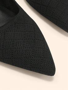 CUCCOO BASICS Women's Elegant Pointed Toe Pumps, Minimalist Design For Commuting - Black - View 8