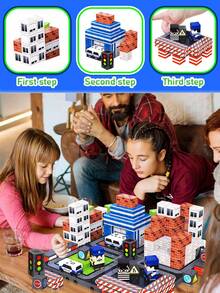 MINKOJA Magnetic Block Set, Magnetic Blocks, Creative Games, Gift For Children Aged 3 And Over, ,Travel Toy,Easter,Building Blocks,Building Block Sets,Magnetic Blocks - Multicolor - View 7