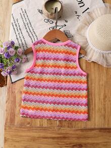 SHEIN 年轻女孩暑假休闲蝴蝶结吊带背心 - 彩色 - 查看 4