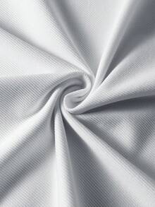 PAVTROS Men Solid Color Round Neck Plain Casual Short Sleeve T-Shirt, Boyfriend Gift - White - View 3