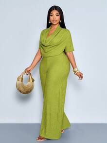 SOLERSUN Bộ jumpsuit cổ cao dệt kim màu trơn, chất liệu co giãn, dáng suông, cỡ lớn, dành cho mùa xuân/hè, có phần eo thắt và tôn dáng. Thích hợp cho mặc thường ngày, đi làm, ăn uống, du lịch, nghỉ mát biển, mùa tựu trường, đồng phục giáo viên, hẹn hò, ngày Valentine, tiệc cocktail, tiệc tốt nghiệp, lễ hội âm nhạc đêm giao thừa, lễ hội hóa trang, mùa cưới và trang phục dự tiệc. Trang phục nữ gợi cảm, thanh lịch, đơn giản và thời trang. - màu xanh lá - Xem 6