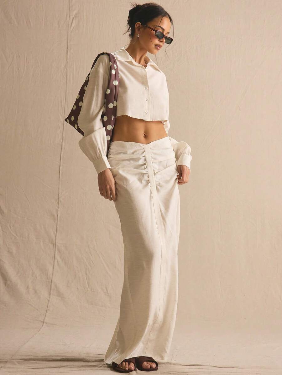 MUSERA Polka Dot Printed Tote Bag Cute Summer Beach Going Out Daily Spring Holiday Accessory - Brown - View 1