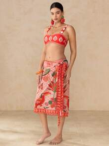 Swim Oasis Women's Printed Minimalist Casual Swimwear Set - Multicolor - View 1