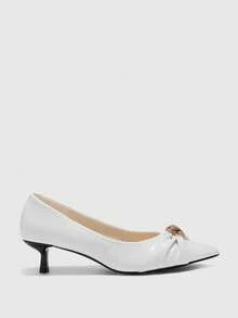 CUCCOO BIZCHIC 女士时尚优雅尖头高跟鞋 - 白色 - 查看 2