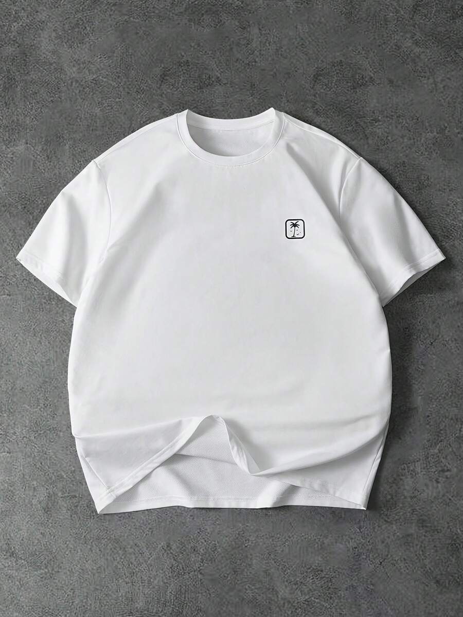 PAVTROS 男士夏季字母印花圆领短袖休闲 T 恤男士夏季服装男士街头潮流街头潮流 T 恤男士落肩 T 恤、街头潮流、男友礼物、返校、图案 T 恤、返校 - 白色 - 查看 1