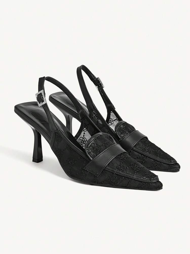 CUCCOO CHICEST Women's Pointed Toe Buckle Design Fashionable Elegant High Heels Valentine's Day Elegant Shoes