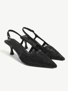 CUCCOO CHICEST Women's Square Toe Rhinestone Ankle Strap Sandals For Christmas - Black - View 1