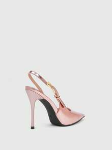 CUCCOO SZL Giày cao gót nữ mùa xuân - Màu champagne kim loại - Xem 7