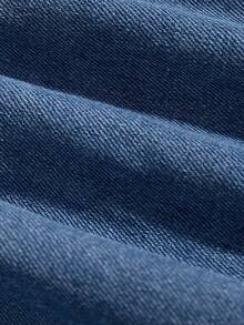 GlowEve Embroidered Drawstring Waist Casual Denim Shorts, Spring/Summer - Blue - View 5