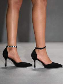 CUCCOO SZL Zapatos de tacón alto para mujer - Negro - Ver 6