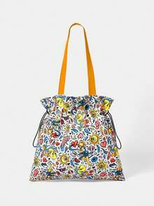 LOONEY TUNES X SHEIN 女士卡通印花图案便捷手提包 - 卡通 - 查看 3