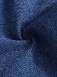 2pcs/Set Tween GirlsKnitted Strawberry Top & Embroidered Denim Pants, Suitable For Summer Wear - Beige - View 5