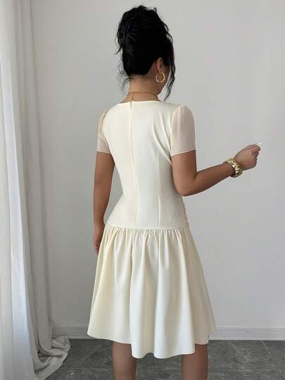 7 agosto linen dress EVEREVE Women's Cassie Stretch Linen Dress, Size XS, Tan main image 0