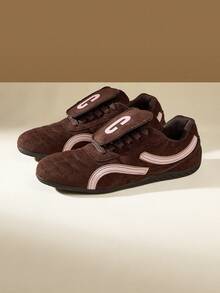 CUCCOO EASI 女士时尚百搭休闲系带运动鞋 - 咖啡棕 - 查看 2