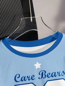 SHEIN X Care Bears Women's Casual Cartoon Number Print Cropped T-Shirt, Summer - White - View 5