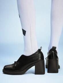 Sugerpunk Mẫu sandal cao gót mũi tròn đơn giản, thắt nơ, thời trang mới năm 2025 dành cho nữ. - màu đen - Xem 5