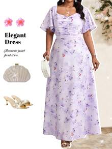 Fleurora 春夏休闲优雅波西米亚风办公室编织甜心领舞会礼服喇叭荷叶袖褶皱胸部长款短袖大码连衣裙碎花连衣裙女士碎花连衣裙女士度假装女士度假连衣裙女士海滩度假装女士优雅连衣裙女士优雅连衣裙女士优雅连衣裙沙滩连衣裙女士海滩装夏季连衣裙女士夏季连衣裙夏季服装大码优雅印花连衣裙夏季薰衣草色连衣裙女士紫色碎花连衣裙女士淡紫色连衣裙女士碎花婚礼宾客连衣裙端庄复活节连衣裙度假装女士连衣裙女士连衣裙优雅经典女士春季连衣裙女士夏季连衣裙女士场合连衣裙女士婚纱照新娘礼服 - 彩色 - 查看 6