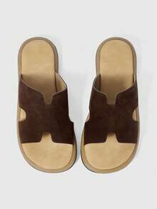 Solecia New Women's Slippers, Women's Casual Versatile Casual Shoes, Flat-Bottomed Slippers, Comfortable, Lazy Slip-On, Suitable For Commuting Daily Wear - Coffee Brown - View 2