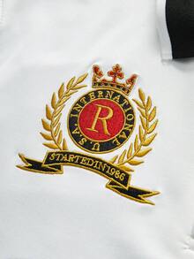 PAVTROS 男士街头风热销刺绣图案Polo衫，精致小巧的Logo，时尚高端，适合户外音乐节、日常出行、朋友聚会、送给男友/老公的礼物、周年纪念礼物。Polo衫，男士刺绣Polo衫，男士高尔夫球衫，橄榄球衫。 - 白色 - 查看 4