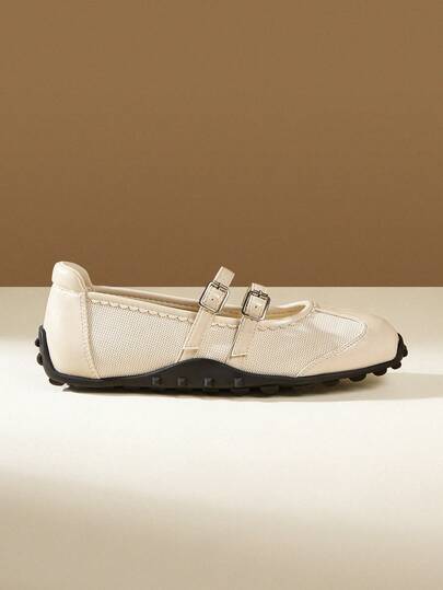 CUCCOO EASI 女士百搭简约搭扣休闲平底鞋