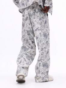 SUMWON Calça Cargo Camuflada de Ajuste Regular com Detalhes de Painel Lateral, Design de Impressão Inspirado no Militar - Verde - Visão 2
