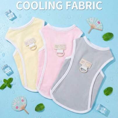 PETSIN Pet Spring New Dog Clothes Animal Supplies Pet Clothing Dog Tank Top Cat T-Shirt Teddy Outfits Small Animal Attire Casual Cool Tank Top Dog Clothes Cat Clothes Two-Season Spring & Summer New Tank Top